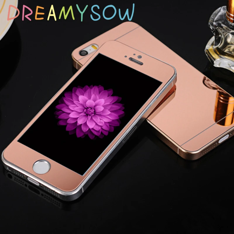 0.26mm Premium Tempered Glass for iphone 4 4s 5 5s 6 6s 2 pcs Front + Rear Metal Design mirror Colorful Full Film Screen
0.26mm Premium Tempered Glass for iphone 4 4s 5 5s 6 6s 2 pcs Front + Rear Metal Design mirror Colorful Full Film Screen
