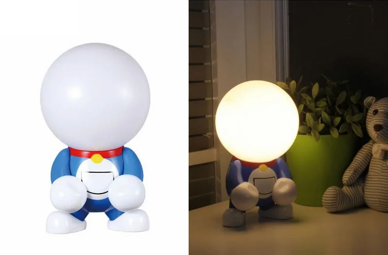 LED Cute Cartoon Table Lamp Creative Superman Rechargeable Night Light Home Decor Bedside Lamp For Kis Children Christmas Gift (3)