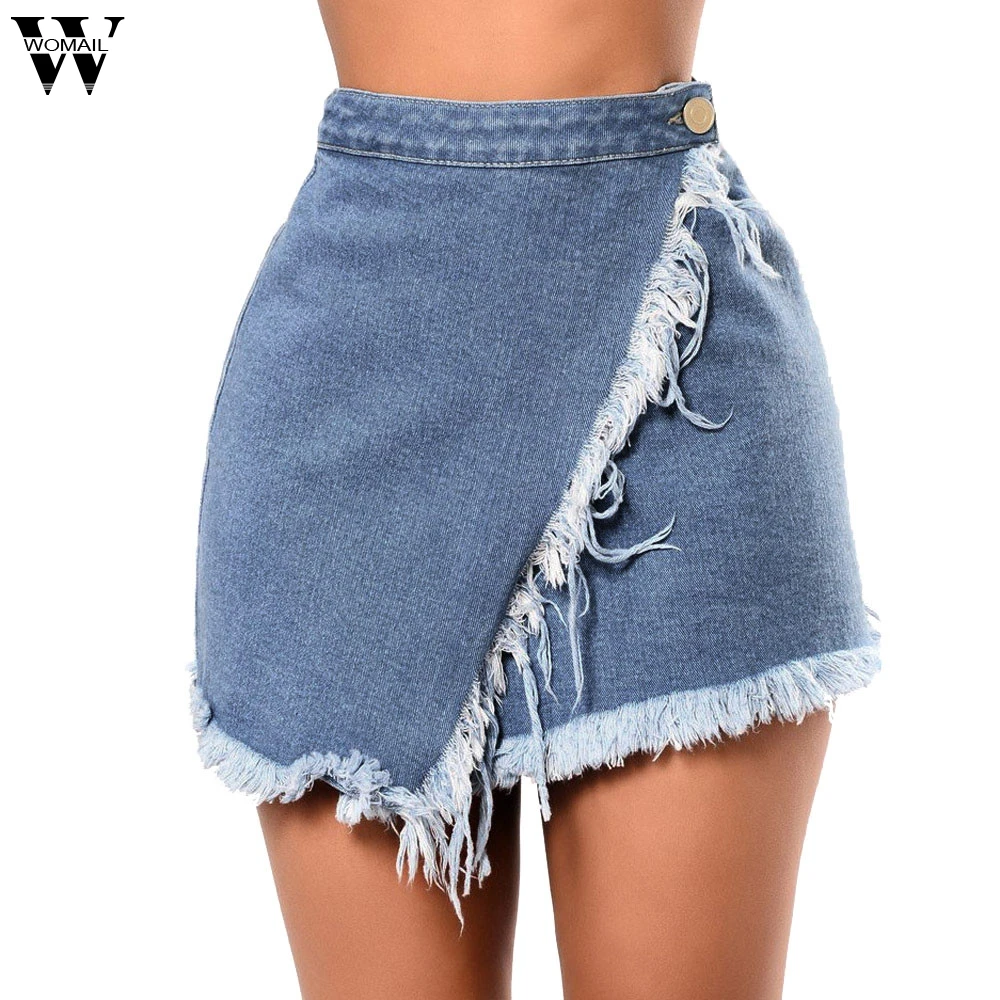 Womail Skirt Summer Casual Fashion Women cowboy Mini High Waist Short Sexy Pockets Blue Denim Skirts 2019 May20
Womail Skirt Summer Casual Fashion Women cowboy Mini High Waist Short Sexy Pockets Blue Denim Skirts 2019 May20