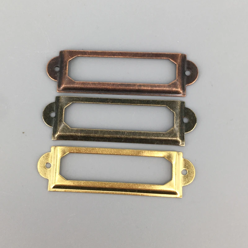 10PCS 60mm*17mm Vintage Label frame Iron Business box Contacts Label Holder Bookcases Shelf Drawer Iron card Holder
10PCS 60mm*17mm Vintage Label frame Iron Business box Contacts Label Holder Bookcases Shelf Drawer Iron card Holder