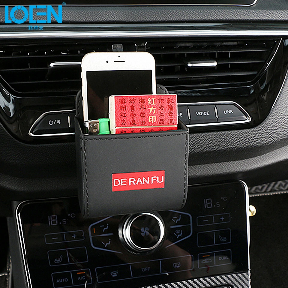 LOEN Black Red Car Phone Cellphone Organizer Storage Bag With Clip for Air Outlet Multifunction Phone Holder Coin Key Container
LOEN Black Red Car Phone Cellphone Organizer Storage Bag With Clip for Air Outlet Multifunction Phone Holder Coin Key Container