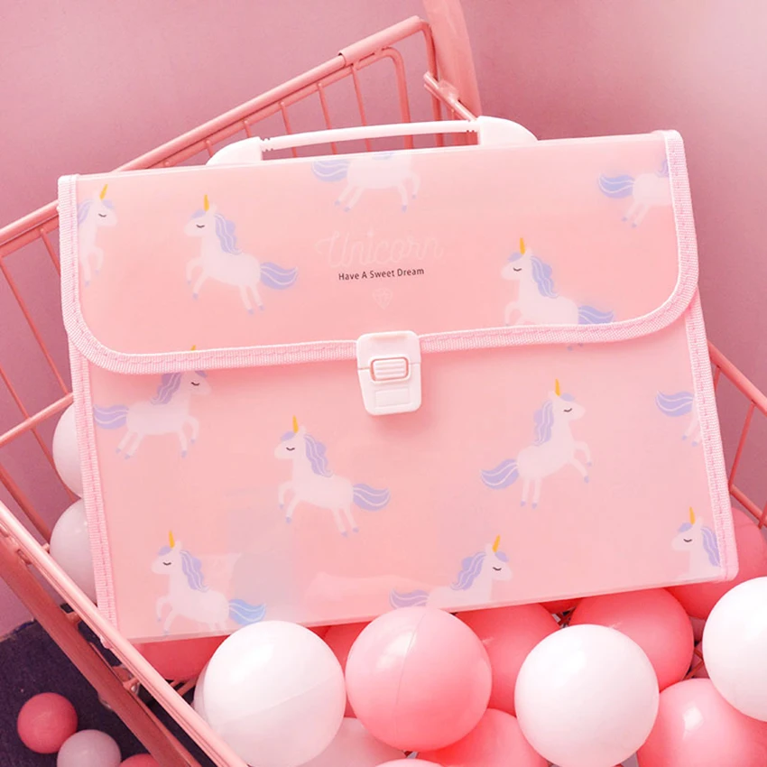 Pink Unicorn Expanding File Folder 12 Pockets A4 File Organizer Bag Portable PVC Expanding Briefcase Multi-Level Document Holder
Pink Unicorn Expanding File Folder 12 Pockets A4 File Organizer Bag Portable PVC Expanding Briefcase Multi-Level Document Holder
