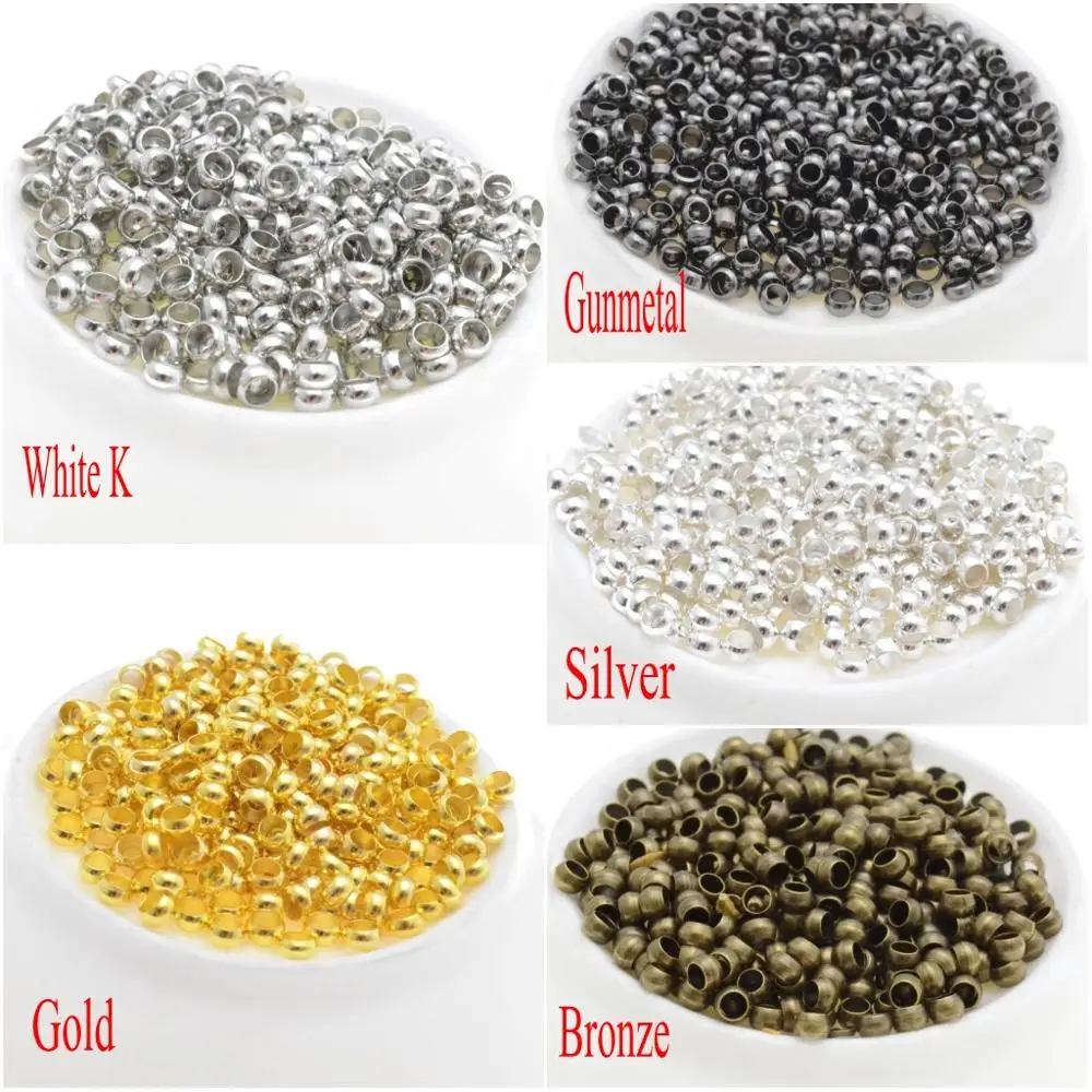 MIAOCHI Jewelry Findings Diy Stopper Spacer Beads 2mm-4mm Gold/Silver/Bronze Copper Ball Crimp End Beads For Jewelry Making
MIAOCHI Jewelry Findings Diy Stopper Spacer Beads 2mm-4mm Gold/Silver/Bronze Copper Ball Crimp End Beads For Jewelry Making