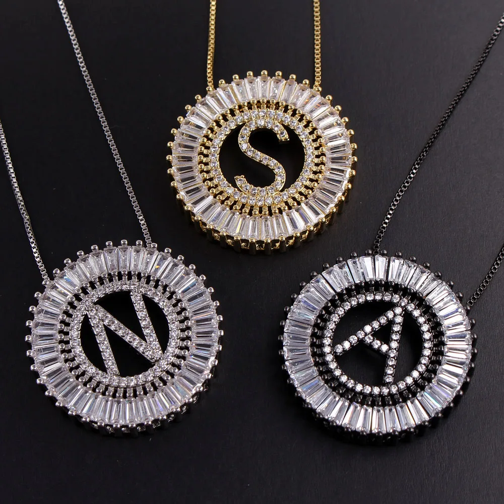 MHS.SUN Luxury 26 Letter Pendant Necklace Women Men AAA Zircon Chain Necklace Mosaic CZ Crystal Alphabet Choker Jewelry Gift 1PC
MHS.SUN Luxury 26 Letter Pendant Necklace Women Men AAA Zircon Chain Necklace Mosaic CZ Crystal Alphabet Choker Jewelry Gift 1PC