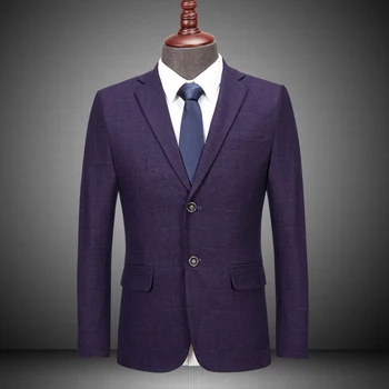 High Quality Plaid Striped Suit Men Jacket Asian Size S M L XXXL 4XL Business Banquet Men Dress Jackets
High Quality Plaid Striped Suit Men Jacket Asian Size S M L XXXL 4XL Business Banquet Men Dress Jackets