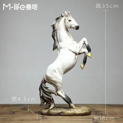 New Nostalgic Statues Home Decor Crafts Vintage Resin Horse 