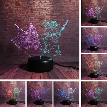 Hot Gifts For Star War Fans Master Yoda VS Black Warrior Darth Vader Mixed Color Multicolor Led Night Light Kids Man Xmas Toys
Hot Gifts For Star War Fans Master Yoda VS Black Warrior Darth Vader Mixed Color Multicolor Led Night Light Kids Man Xmas Toys