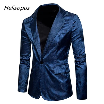 Helisopus Men's Blazer Jacket Fashion New Male Classical Printed Single Breasted Slim Fit Blazer 6 Colors Casual Blazer Coats 
Helisopus Men's Blazer Jacket Fashion New Male Classical Printed Single Breasted Slim Fit Blazer 6 Colors Casual Blazer Coats