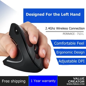 Genuine PERIXX PERIMICE-713 L - 2.4Ghz Wireless Left-Handed Ergonomic Vertical Mouse Computer Notebook Mouse
Genuine PERIXX PERIMICE-713 L - 2.4Ghz Wireless Left-Handed Ergonomic Vertical Mouse Computer Notebook Mouse