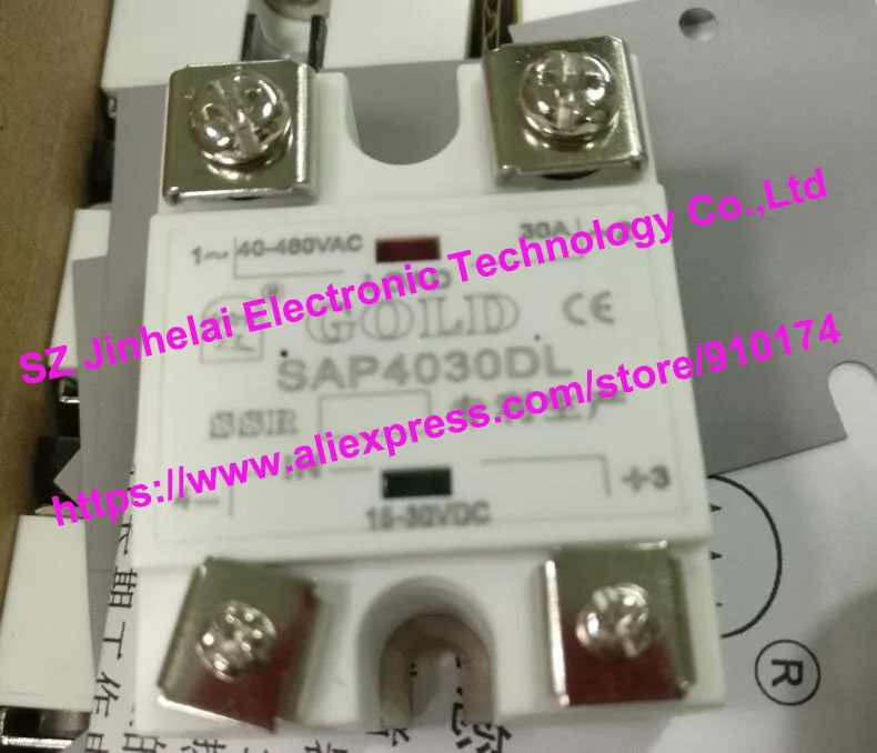 100% новое и оригинальное Золотое твердотельное реле SAP4030DL 15-30VDC, 40-480VAC 30A
100% новое и оригинальное Золотое твердотельное реле SAP4030DL 15-30VDC, 40-480VAC 30A