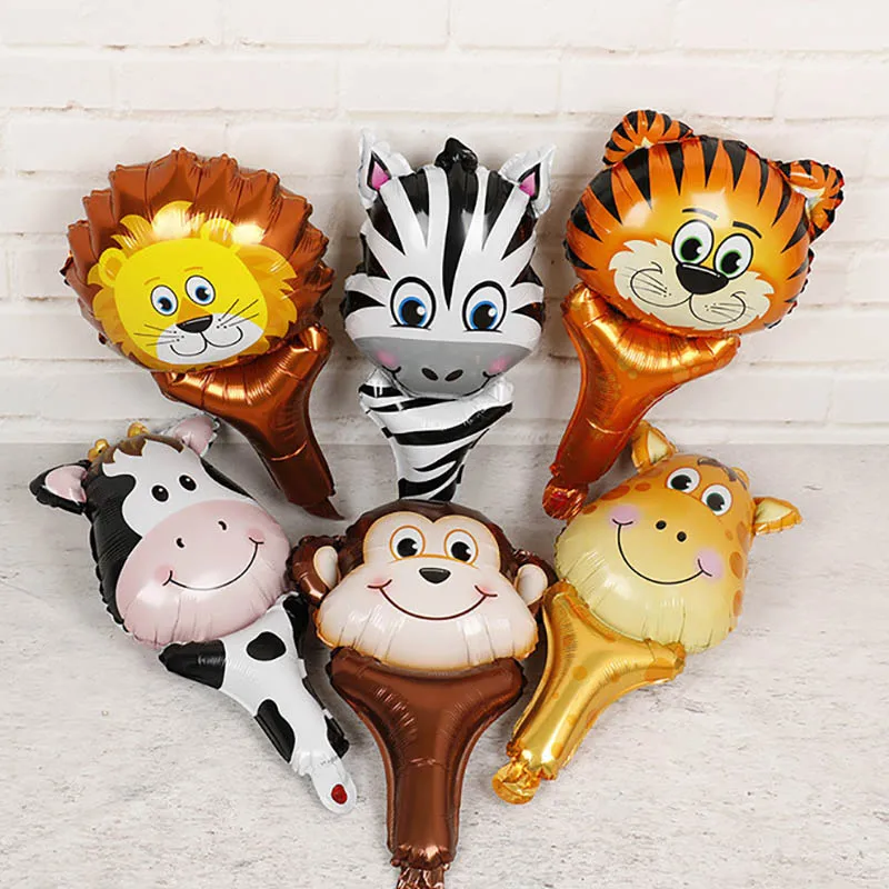 50pcs/lot Handheld Animal Foil Balloons Tiger Lion Head Jungle Party Balloons Baby Birthday Party Decorations Safari Zoo Globos
50pcs/lot Handheld Animal Foil Balloons Tiger Lion Head Jungle Party Balloons Baby Birthday Party Decorations Safari Zoo Globos