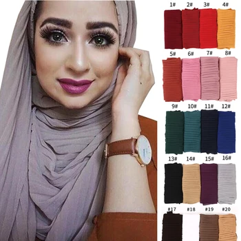 ZFQHJJ High Quality Women Bubble Chiffon Muslim Hijab Scarf Pleated Ripple Crinkle Wrinkle Scarves Plain Solid Shawls Head Wraps
ZFQHJJ High Quality Women Bubble Chiffon Muslim Hijab Scarf Pleated Ripple Crinkle Wrinkle Scarves Plain Solid Shawls Head Wraps