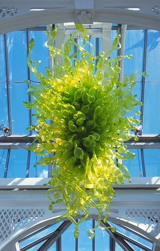 Стильная люстра из зеленого стекла художественные светильники Светодиодный