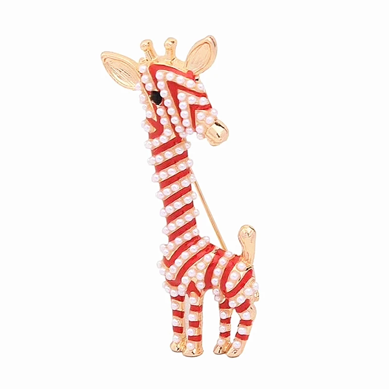 OneckOha Enameled Red Giraffe Brooch Pin Hot Selling Simulated Pearl Bead Animal Brooches Jewelry Gift
OneckOha Enameled Red Giraffe Brooch Pin Hot Selling Simulated Pearl Bead Animal Brooches Jewelry Gift
