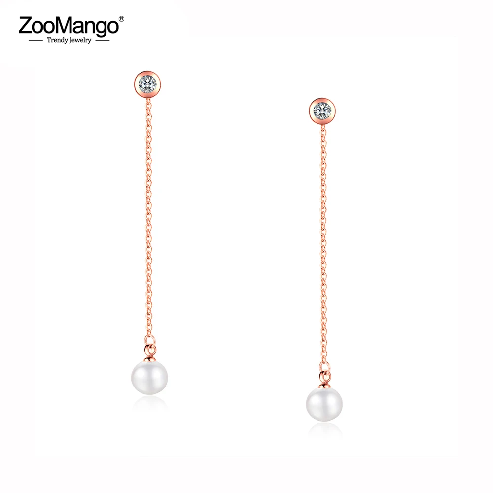 ZooMango Rose Gold Color Simulated Pearl Section Tassel Drop Earrings Stainless Steel Long Line Dangle Earrings Brincos ZE19155
ZooMango Rose Gold Color Simulated Pearl Section Tassel Drop Earrings Stainless Steel Long Line Dangle Earrings Brincos ZE19155