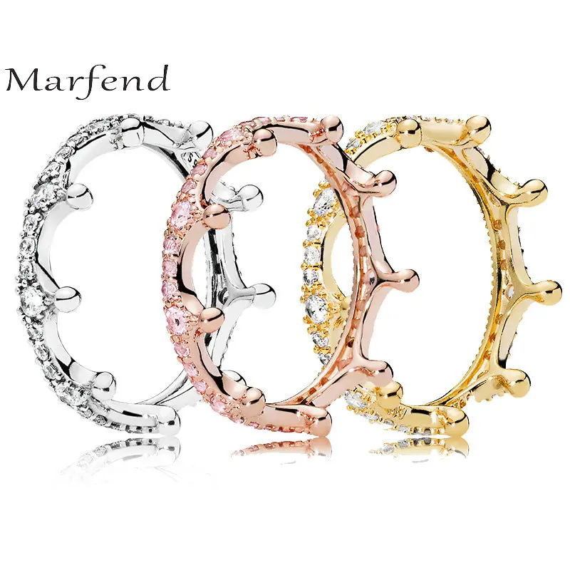 Marfend 100% Authentic 925 Sterling Silver Enchanted Crown Ring For Women Wedding Engagement Gift Fine Europe Jewelry
Marfend 100% Authentic 925 Sterling Silver Enchanted Crown Ring For Women Wedding Engagement Gift Fine Europe Jewelry