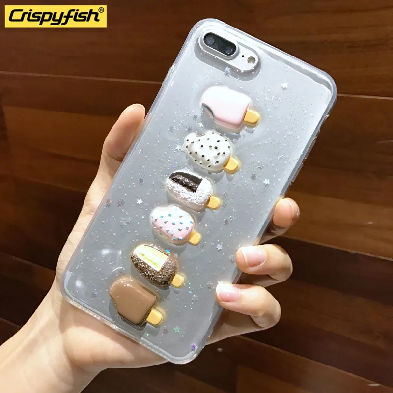 Crispyfish 3D Ice Cream lovely Case For iphone X XS 7 8 plus Transparent Soft TPU Cases XR XS MAX 6 6S Plus Silicone Corer
Crispyfish 3D Ice Cream lovely Case For iphone X XS 7 8 plus Transparent Soft TPU Cases XR XS MAX 6 6S Plus Silicone Corer