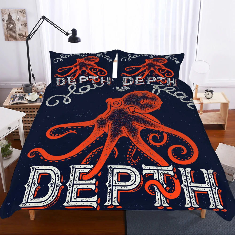 Bedding Set 3D Printed Duvet Cover Bed Set Octopus Home Textiles for Adults Lifelike Bedclothes with Pillowcase #ZY03
Bedding Set 3D Printed Duvet Cover Bed Set Octopus Home Textiles for Adults Lifelike Bedclothes with Pillowcase #ZY03