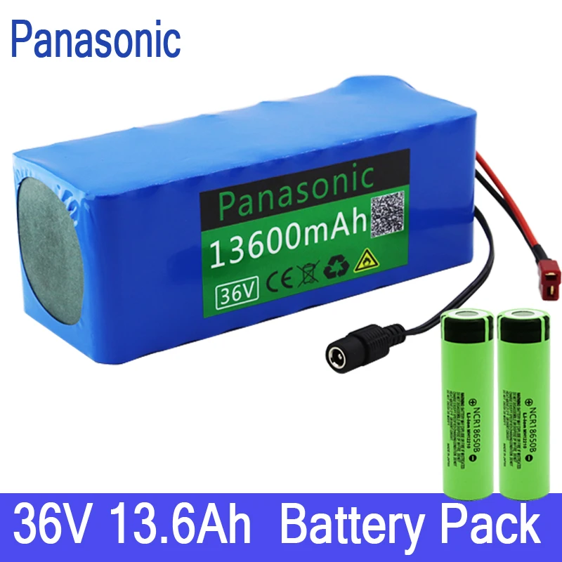 Panasonic 36V10S4P 13.6Ah 500W high power and capacity 42V 18650 lithium battery pack 13600mAh electric bicycle scooter with BMS
Panasonic 36V10S4P 13.6Ah 500W high power and capacity 42V 18650 lithium battery pack 13600mAh electric bicycle scooter with BMS