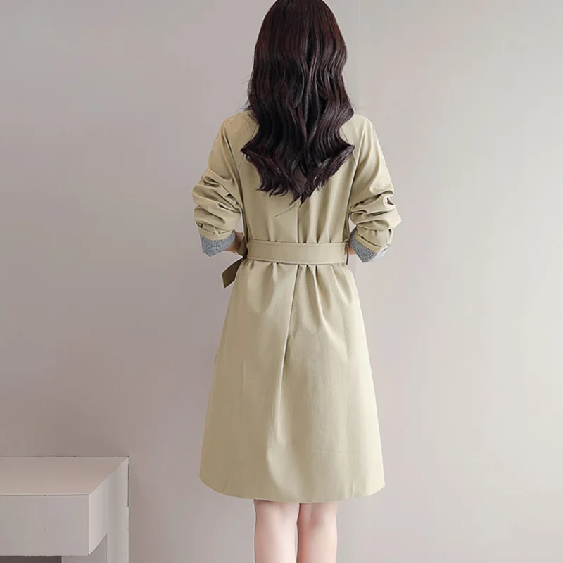 khaki Trench Coat Casual women's long Outerwear loose clothes for lady with belt spring autumn fashion high quality black ZS512
khaki Trench Coat Casual women's long Outerwear loose clothes for lady with belt spring autumn fashion high quality black ZS512