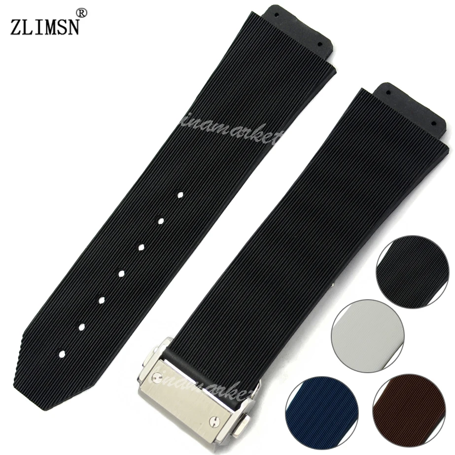 ZLIMSN 19mm New Bands Strap Watchbands Men's Black Brown White Blue Silicone Rubber Watch BAND Strap HUB222
ZLIMSN 19mm New Bands Strap Watchbands Men's Black Brown White Blue Silicone Rubber Watch BAND Strap HUB222