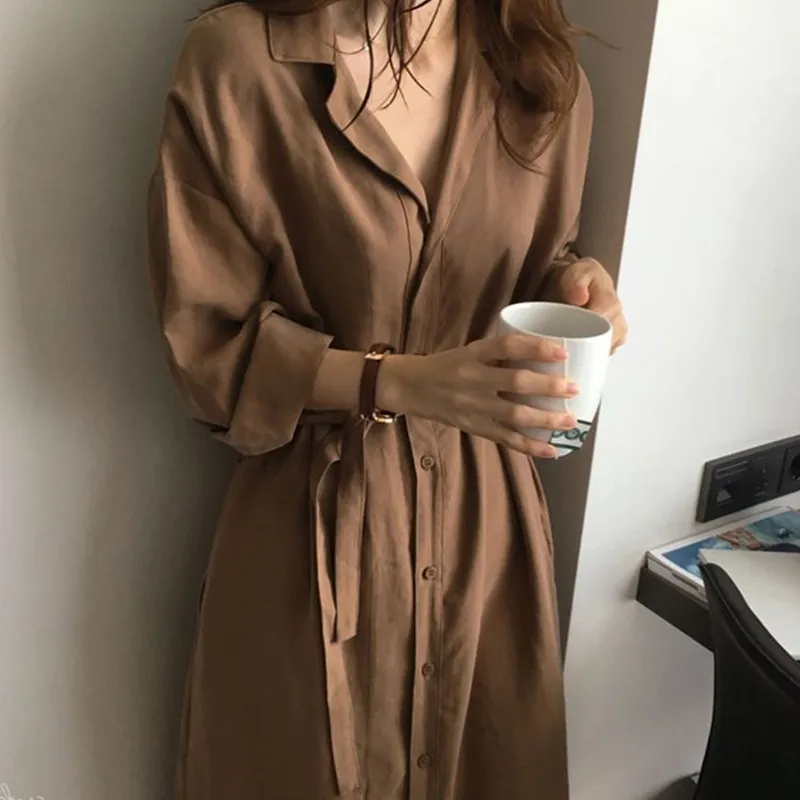 2018 women's summer thin trench coat female loose windbreaker solid single breasted turn down collar long sleeve bandage cotton
2018 women's summer thin trench coat female loose windbreaker solid single breasted turn down collar long sleeve bandage cotton