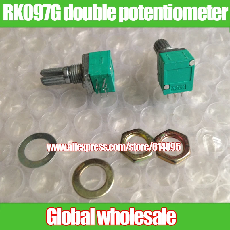 15pcs audio amplifier double potentiometer / RK097G A20K A50K A100K double potentiometer
15pcs audio amplifier double potentiometer / RK097G A20K A50K A100K double potentiometer