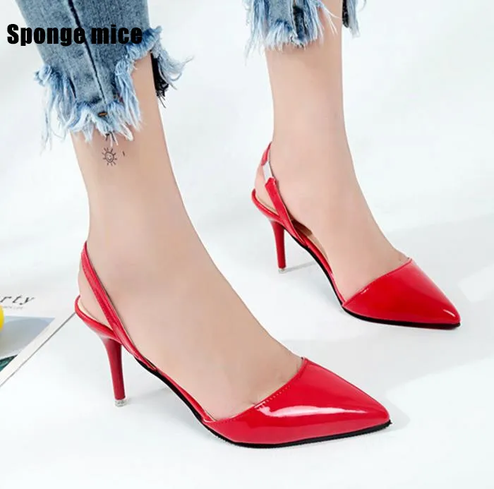 2019 New Summer Women sandals Pointed Toe high heels Nude color tip with 7cm fine with high heels Pumps Zapatos Mujer shoe D15
2019 New Summer Women sandals Pointed Toe high heels Nude color tip with 7cm fine with high heels Pumps Zapatos Mujer shoe D15