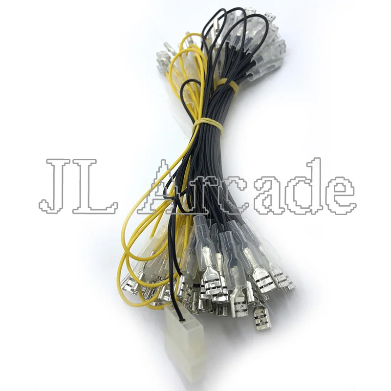 30pcs led buttons harness with 12V and GND cables daisy chain 6.4mm quick connector for illuminated button/arcade parts | Спорт и