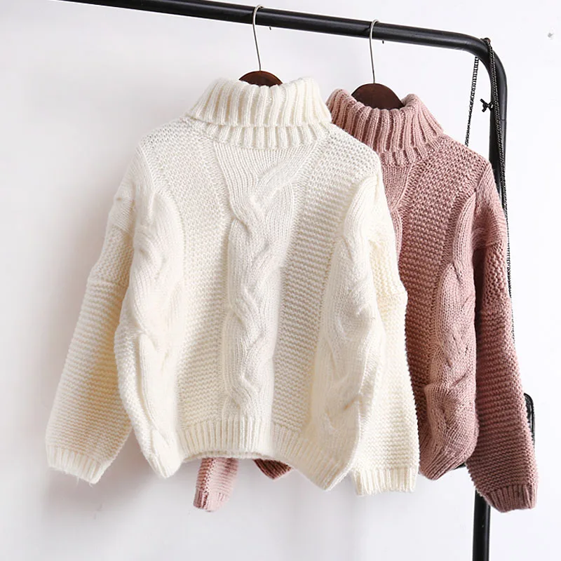Winter Short Sweater Women Female Pullover 2017 New Hot Fashion Casual Loose Thick Warm Turtleneck Twist Basic Sweaters
Winter Short Sweater Women Female Pullover 2017 New Hot Fashion Casual Loose Thick Warm Turtleneck Twist Basic Sweaters