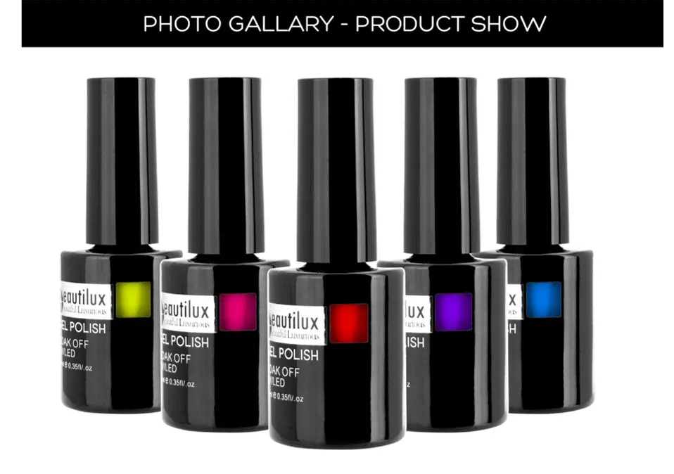 Beautilux 1pc Chameleon Glitter Clear Crystal Soak Off Gel Nail Polish UV LED Nails Gel Lacquer Gels Nail Art Varnish 10ml (3)