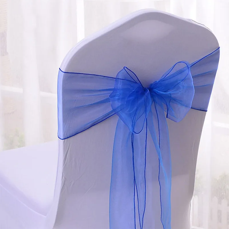 WedFavor 100pcs Royal Blue Organza Chair Sashes Wedding Chair Bow Ribbon Ties For Hotel Event Party Decoration
WedFavor 100pcs Royal Blue Organza Chair Sashes Wedding Chair Bow Ribbon Ties For Hotel Event Party Decoration