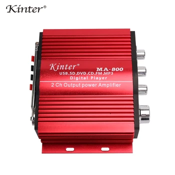 Kinter MA-800 Hi-fi digital power amplifier 2channel DC12v mini size support USB SD AUX input and FM radio play stereo sound 
Kinter MA-800 Hi-fi digital power amplifier 2channel DC12v mini size support USB SD AUX input and FM radio play stereo sound
