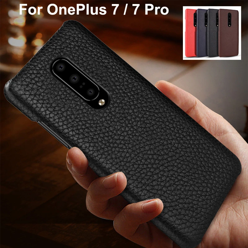 For OnePlus 7 Pro 6T Case Business Genuine Cow Leather Matte Hard Back Shell Case Skin Cover For OnePlus 6 6T 7 Pro
For OnePlus 7 Pro 6T Case Business Genuine Cow Leather Matte Hard Back Shell Case Skin Cover For OnePlus 6 6T 7 Pro