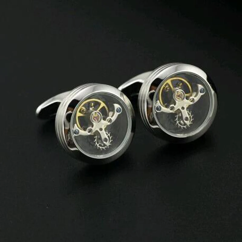 New Design Classic Tourbillon InsideTitanium Steel Cufflinks In Silver Color For Men
New Design Classic Tourbillon InsideTitanium Steel Cufflinks In Silver Color For Men
