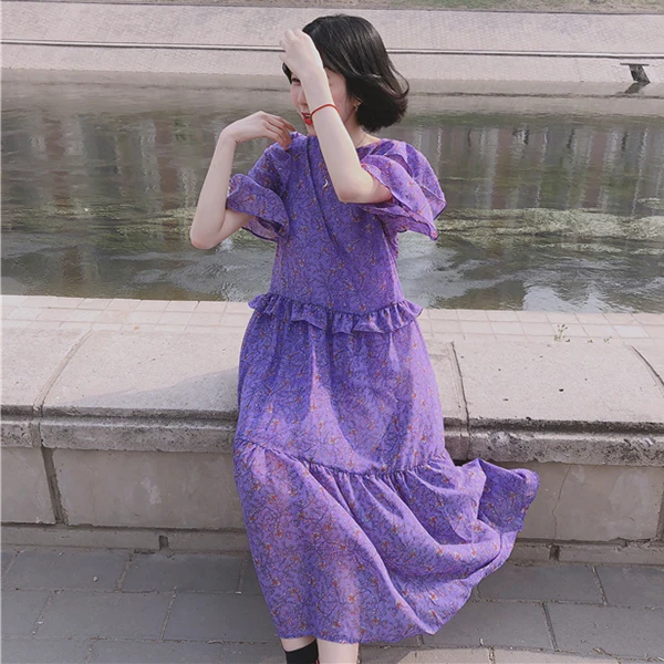 Dreamy Princess Style Chiffon Dress Ruffles Flare Sleeve Summer Long Dress Beach Robe Longue Vestido Largo Vestiti Lunga
Dreamy Princess Style Chiffon Dress Ruffles Flare Sleeve Summer Long Dress Beach Robe Longue Vestido Largo Vestiti Lunga