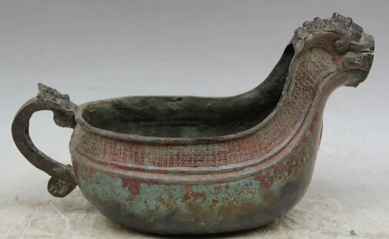 S2142 12" Old Chinese dynasty Bronze Folk Beast Head water wine vessel Pot Jar Crock D0318
S2142 12" Old Chinese dynasty Bronze Folk Beast Head water wine vessel Pot Jar Crock D0318