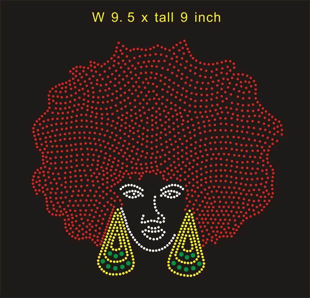 Afro girl 10pcs/lot,hot fix rhinestone transfer, hot fix motif, iron on strass motif
Afro girl 10pcs/lot,hot fix rhinestone transfer, hot fix motif, iron on strass motif