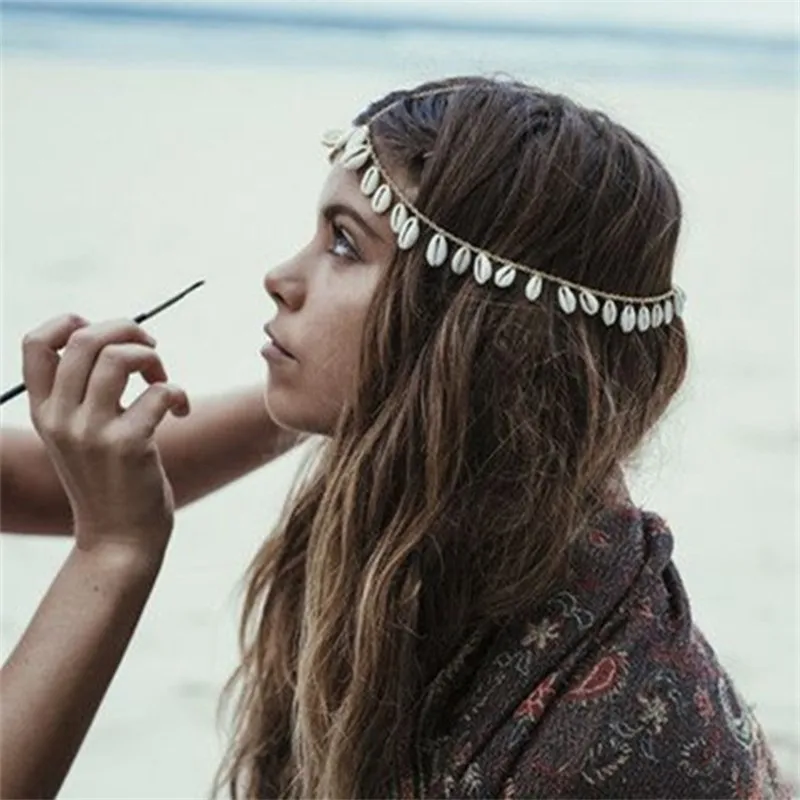 2017 Hot Ethnic Fashion Hair Band Shell Pendant Metal Head Chain Bohemian Tassel Hair Accessory Wedding Party Girl Beach Jewelry
2017 Hot Ethnic Fashion Hair Band Shell Pendant Metal Head Chain Bohemian Tassel Hair Accessory Wedding Party Girl Beach Jewelry