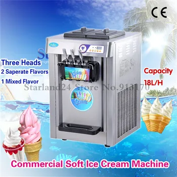 3 Flavors Soft Ice Cream Machine Commercial Soft Serve Sundae Machine 18L/H with Digital Control System
3 Flavors Soft Ice Cream Machine Commercial Soft Serve Sundae Machine 18L/H with Digital Control System