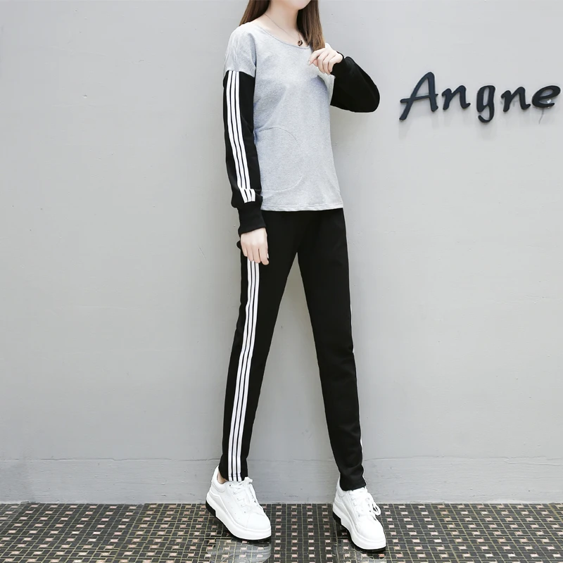 2018 spring women's large size crop tops+pants suits female fashion plus size fleece loose two-piece sets tracksuit for women
2018 spring women's large size crop tops+pants suits female fashion plus size fleece loose two-piece sets tracksuit for women