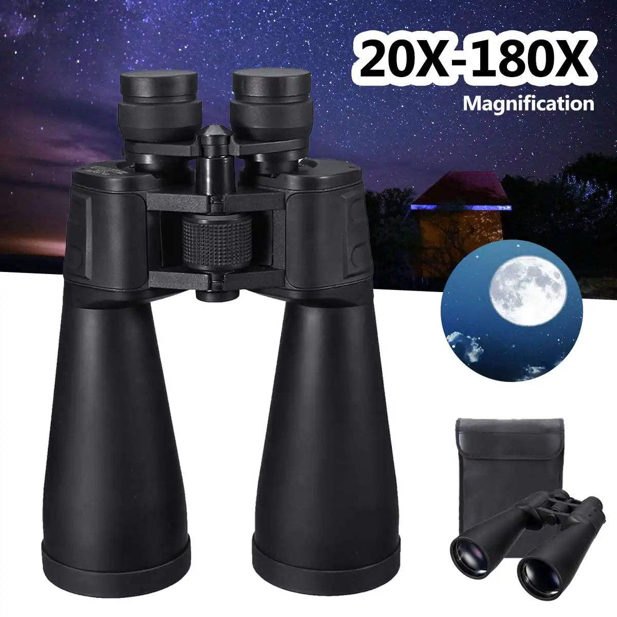 

20-180x 85mm Waterproof HD Binocular With Low Light Night Vision For Outdoor Travel Camping Hunting Birdwatching Telescope