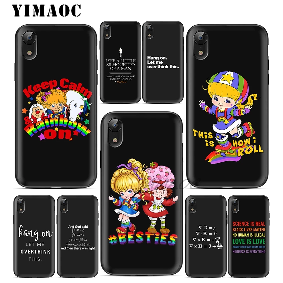 YIMAOC Rainbow Brite Overthink Soft TPU Black Silicone Case for iPhone X or 10 8 7 6 6S Plus 5 5S SE Xr Xs Max
YIMAOC Rainbow Brite Overthink Soft TPU Black Silicone Case for iPhone X or 10 8 7 6 6S Plus 5 5S SE Xr Xs Max