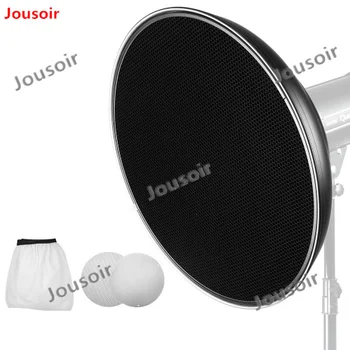 55cm / 21.7 Inch Studio Silver Waved Beauty Dish Bowens Mount + Honeycomb Grid + Diffuser Sock CD50
55cm / 21.7 Inch Studio Silver Waved Beauty Dish Bowens Mount + Honeycomb Grid + Diffuser Sock CD50