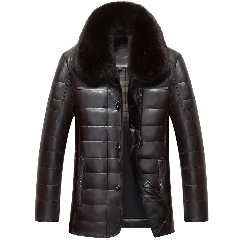 1302 Men's Winter Leather Jacket Men 90% White Duck Down Coats sheepskin leather Jacket Coat Man Winter DOWN COAT
1302 Men's Winter Leather Jacket Men 90% White Duck Down Coats sheepskin leather Jacket Coat Man Winter DOWN COAT