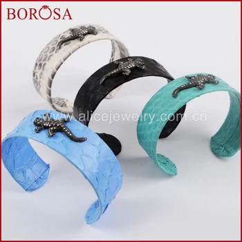BOROSA New Design Rainbow Snake Skin Cuff Bangle CZ Stone Crystal Pave Black Gecko Rhinestone Adjustable Women Bangle WX488
BOROSA New Design Rainbow Snake Skin Cuff Bangle CZ Stone Crystal Pave Black Gecko Rhinestone Adjustable Women Bangle WX488