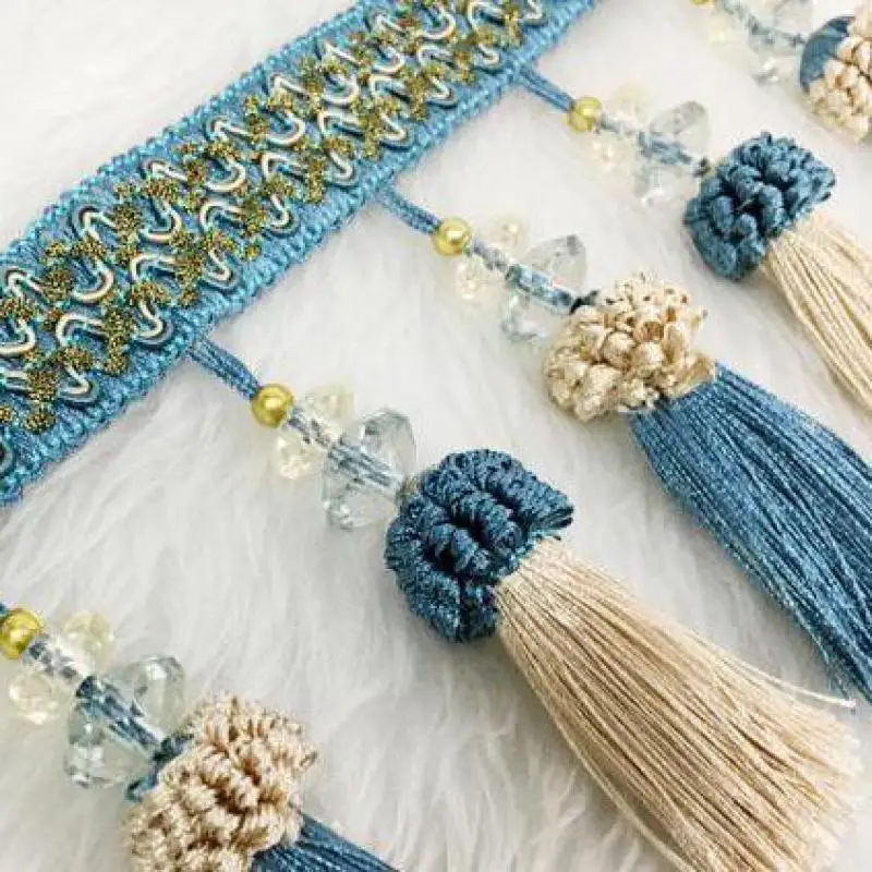 12yards/lot Flower Ball Beaded Tassels Hanging Curtain Lace Trim Diy Sewing Trimmings Fringes Wedding Party Home Textile Decor
12yards/lot Flower Ball Beaded Tassels Hanging Curtain Lace Trim Diy Sewing Trimmings Fringes Wedding Party Home Textile Decor