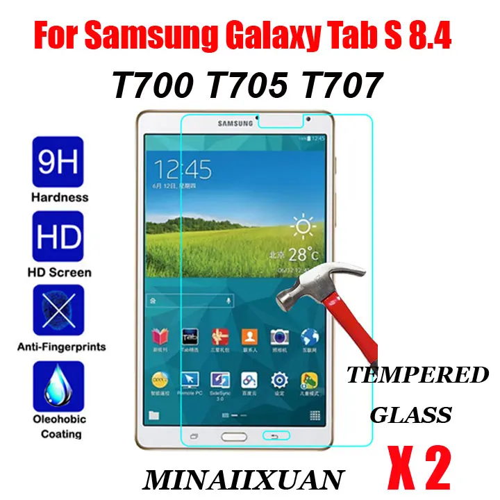 2Pcs 9H Explosion-Proof Tempered Glass For Samsung Galaxy Tab S 8.4 T700 T705 SM-T700 SM-T705 8.4" Clear Screen Protect Film
2Pcs 9H Explosion-Proof Tempered Glass For Samsung Galaxy Tab S 8.4 T700 T705 SM-T700 SM-T705 8.4" Clear Screen Protect Film