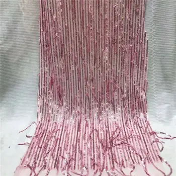 Pink African Lace Fabric High Quality French Lace Fabric With 3d tassel Sequins Embroidery Tulle Lace Fabric For Wedding
Pink African Lace Fabric High Quality French Lace Fabric With 3d tassel Sequins Embroidery Tulle Lace Fabric For Wedding