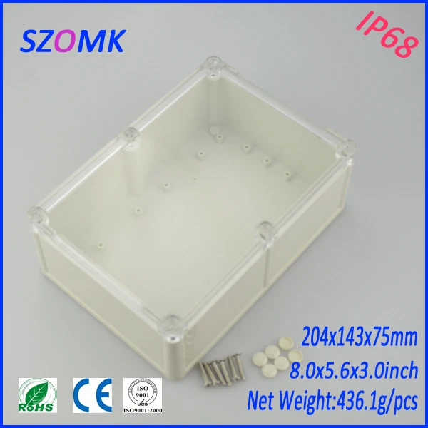 electronical junction box (1 pcs)204*143*75mm customizable electronics enclosures for pcb plastic enclosure project box
electronical junction box (1 pcs)204*143*75mm customizable electronics enclosures for pcb plastic enclosure project box